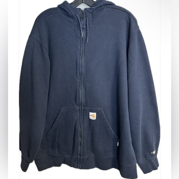 Carhartt Navy Blue Hoodie Men’s Size XL - Picture 4 of 9